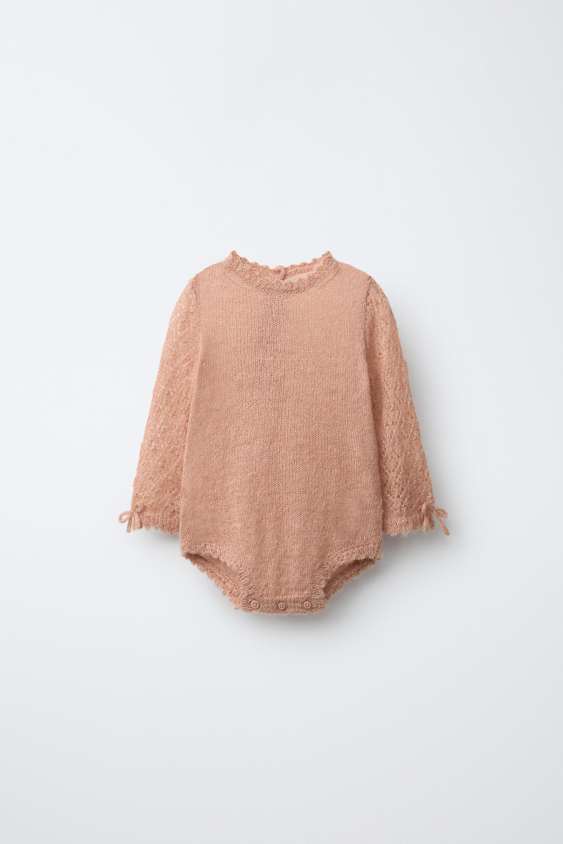 CUTWORK KNIT ROMPER