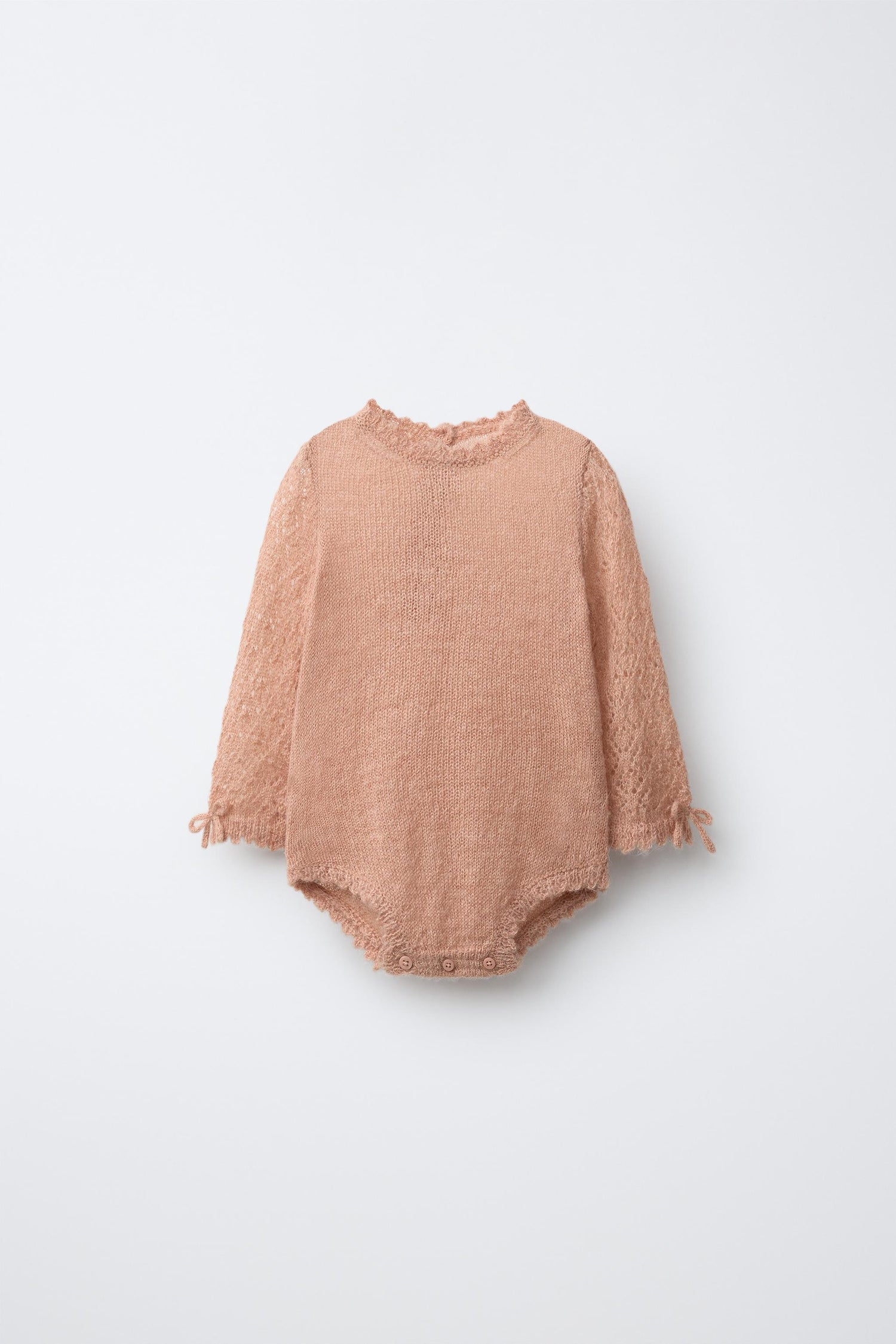 CUTWORK KNIT ROMPER