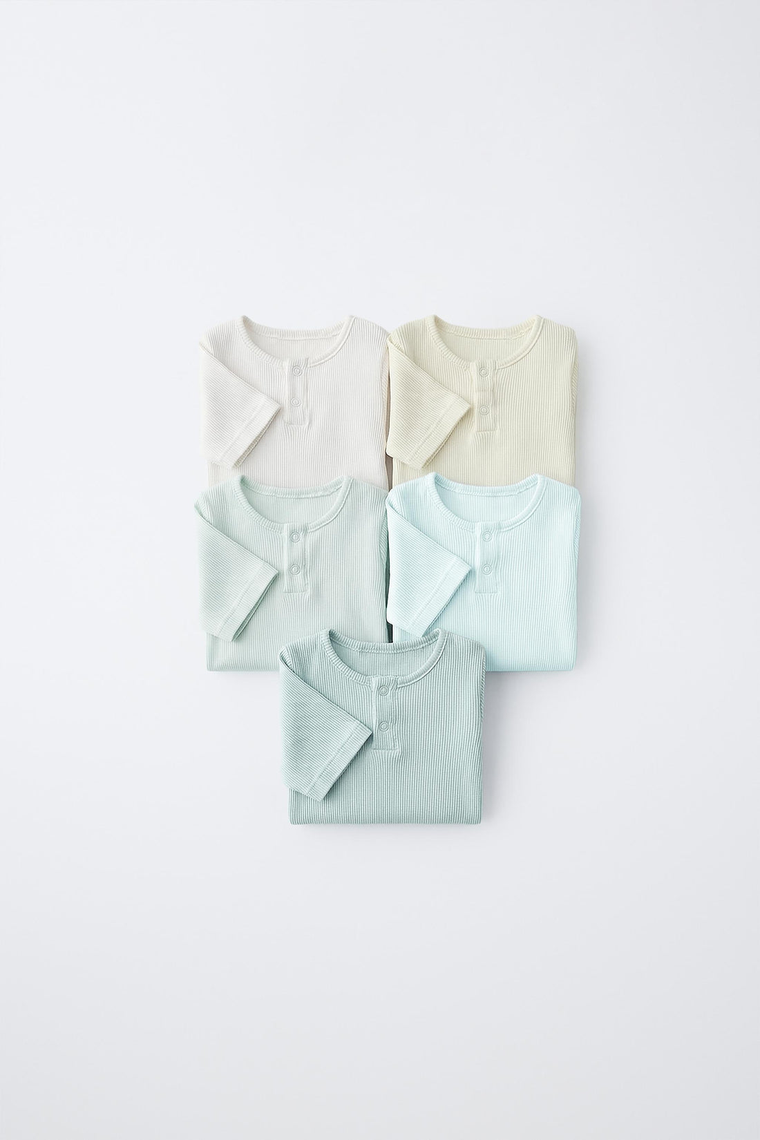 5-PACK OF HENLEY SHORT SLEEVE BODYSUITS - ed / 12-18 months (86 cm)