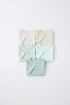 5-PACK OF HENLEY SHORT SLEEVE BODYSUITS - ed / 12-18 months (86 cm)