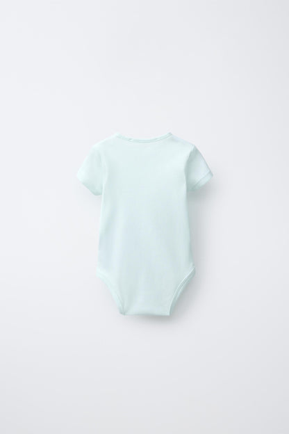 5-PACK OF HENLEY SHORT SLEEVE BODYSUITS
