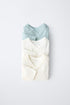3-PACK OF KIMONO NECK BODIES WITH STARS IN SOFT QUALITY - Sea green / 0-0 months (50 cm)