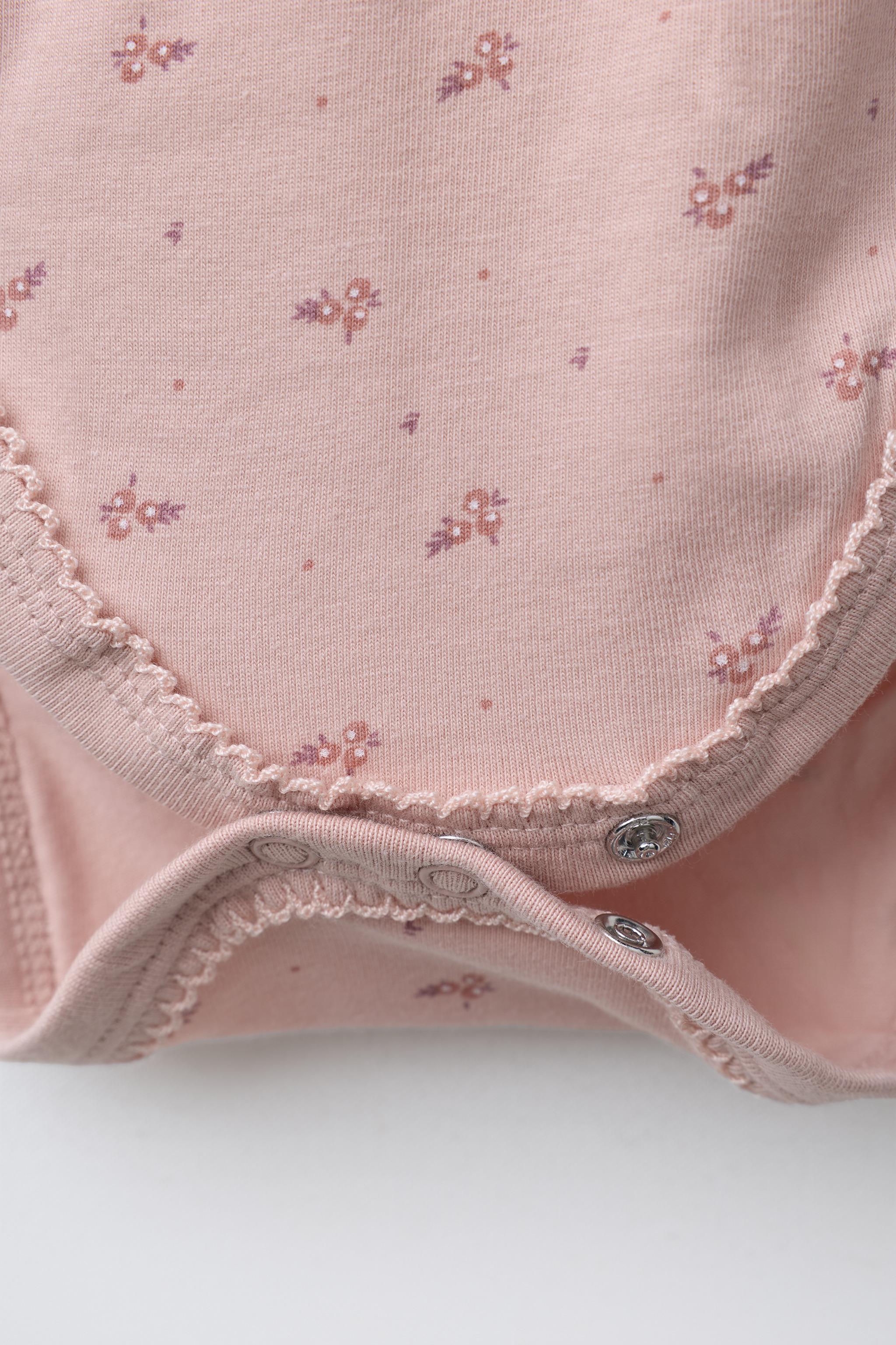 3-PACK OF KIMONO NECK FLORAL BODYSUITS