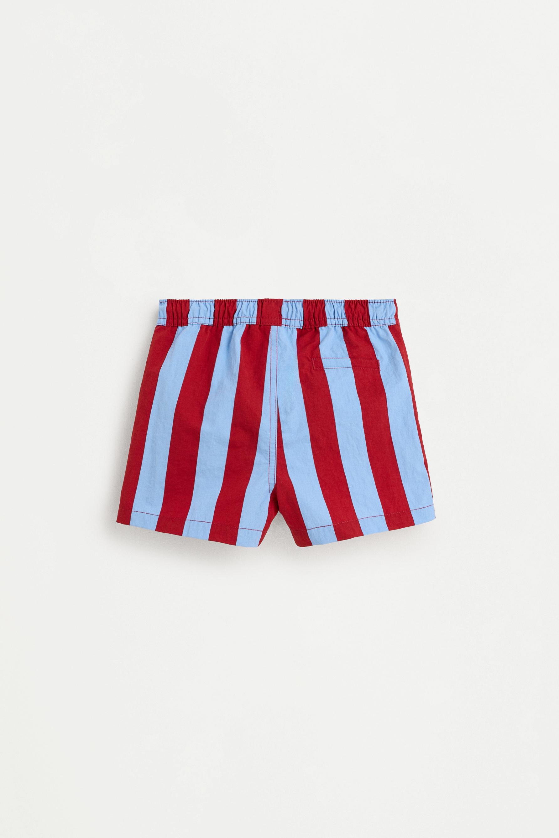 Baby Boy | Burgundy striped swim shorts