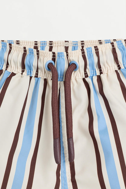 Baby Boy | Brown stripe swim shorts