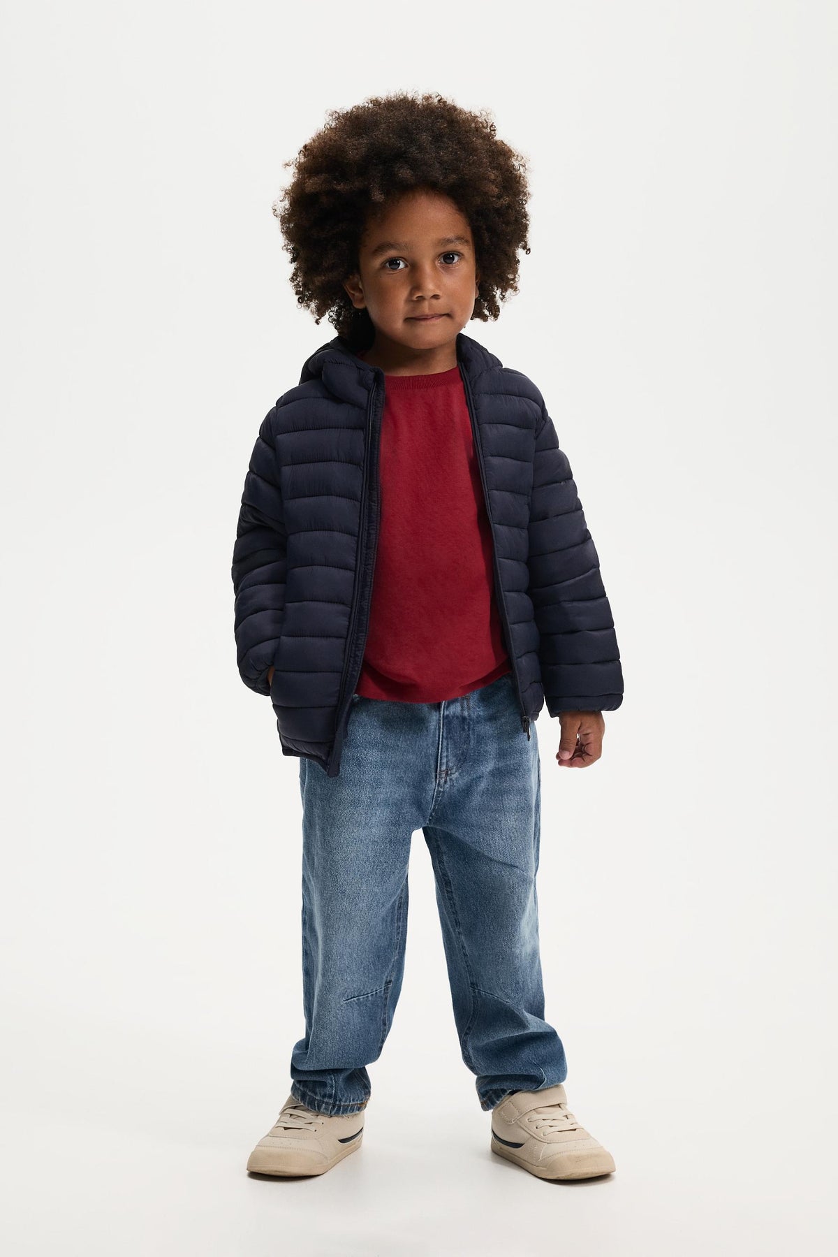 Lightweight quilted hooded jacket