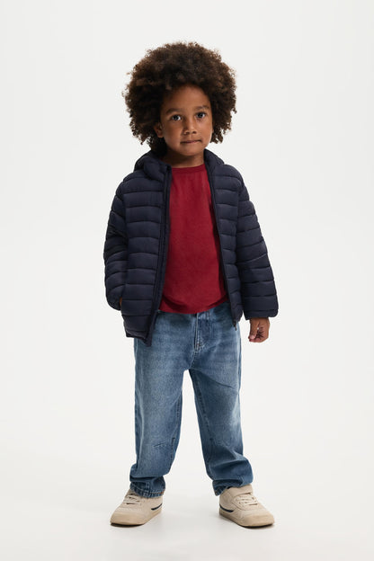 Lightweight quilted hooded jacket