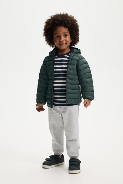 Lightweight quilted hooded jacket