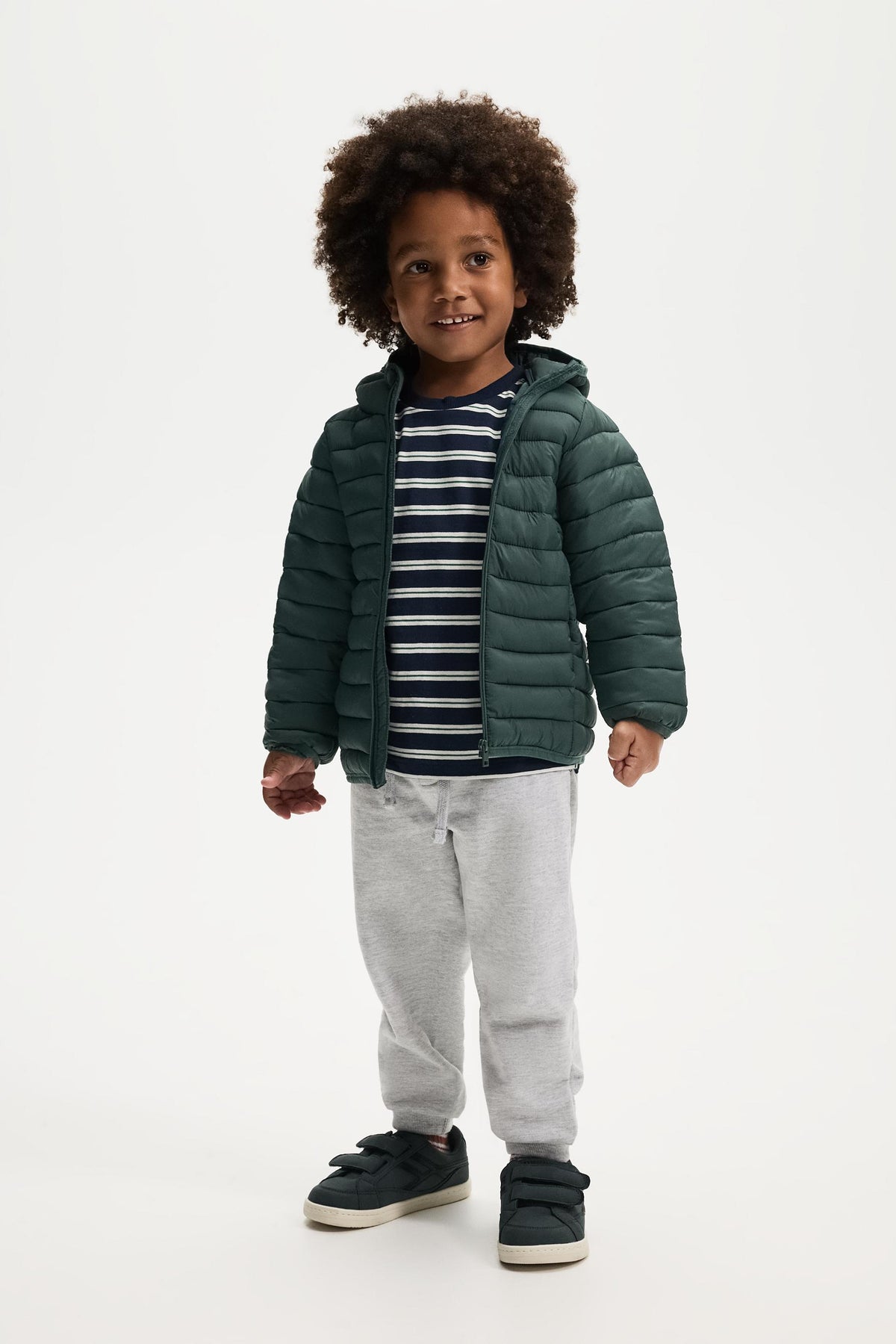 Lightweight quilted hooded jacket
