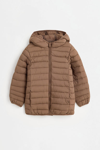 Lightweight quilted hooded jacket
