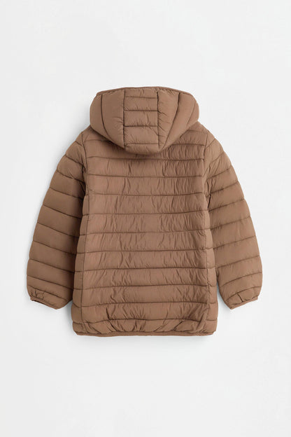 Lightweight quilted hooded jacket