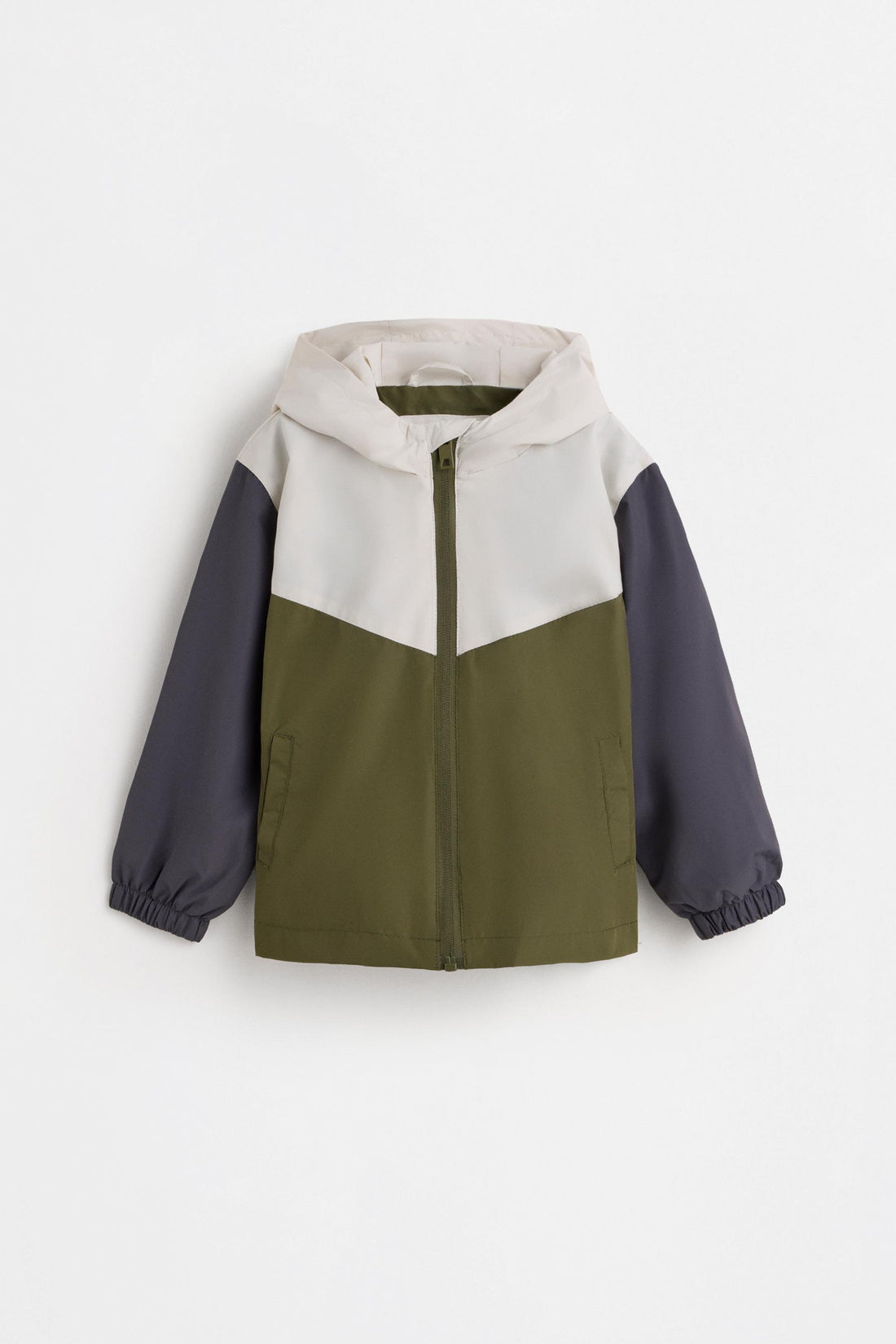 Color block windbreaker
