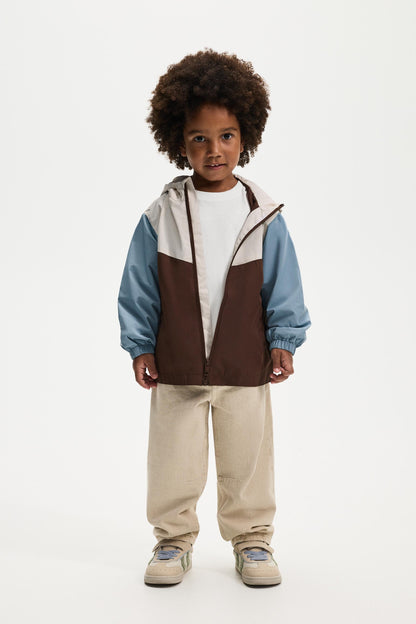 Color block windbreaker