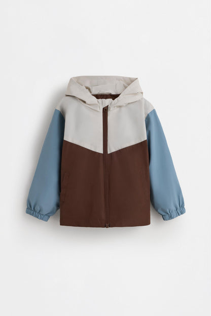 Color block windbreaker