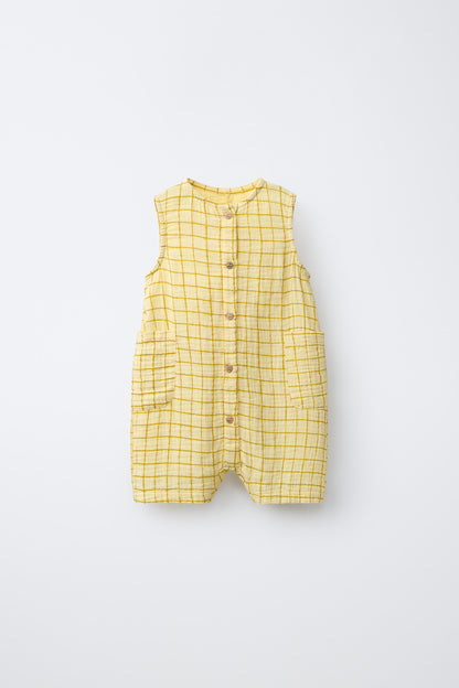 CHECK SHORT ROMPER