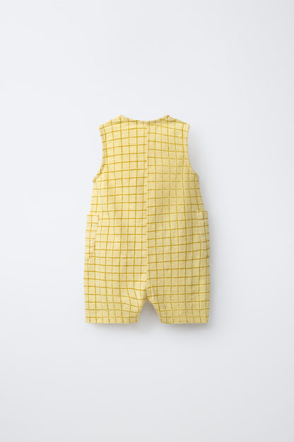 CHECK SHORT ROMPER