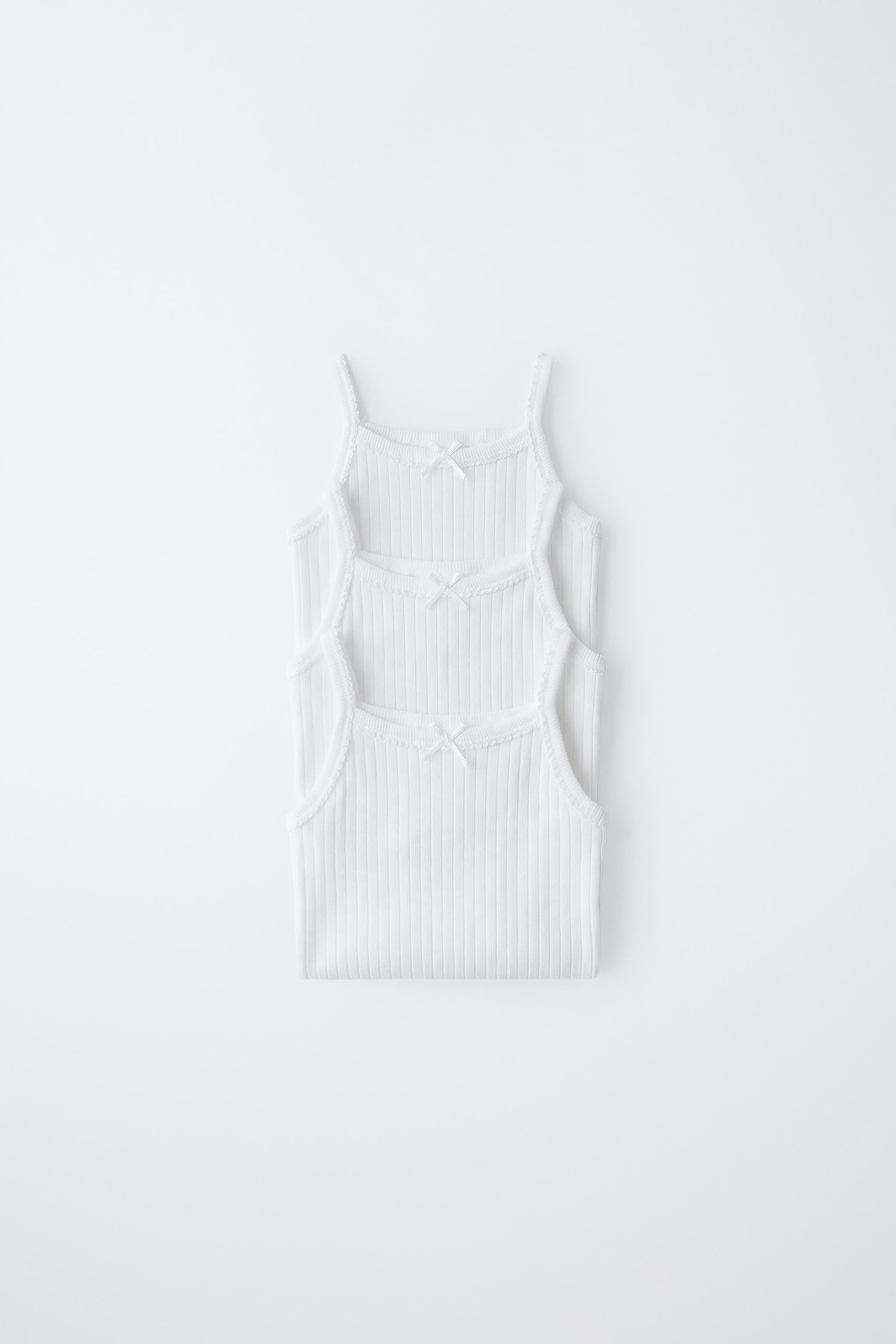 3-PACK OF STRAPPY BODYSUITS - White / 12-18 months (86 cm)