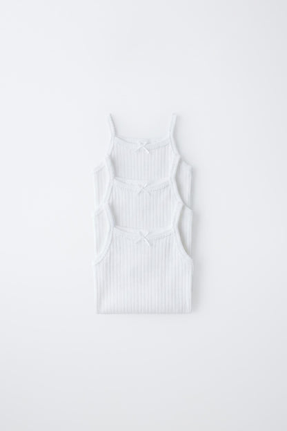 3-PACK OF STRAPPY BODYSUITS - White / 12-18 months (86 cm)