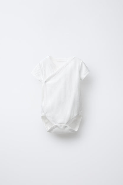 3-PACK OF KIMONO NECK SHORT SLEEVE BODYSUITS