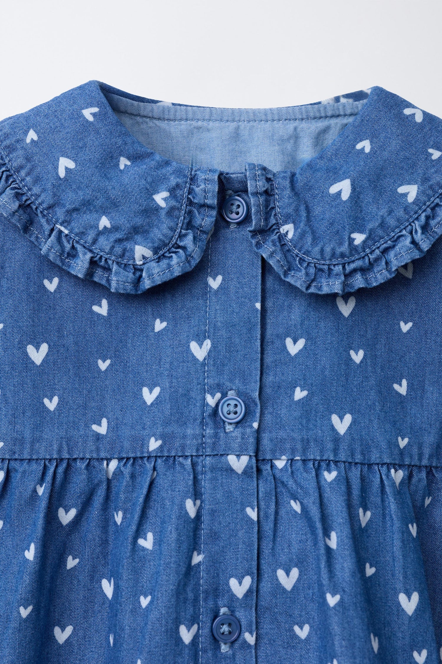 HEART PRINT DENIM DRESS AND KNICKERS