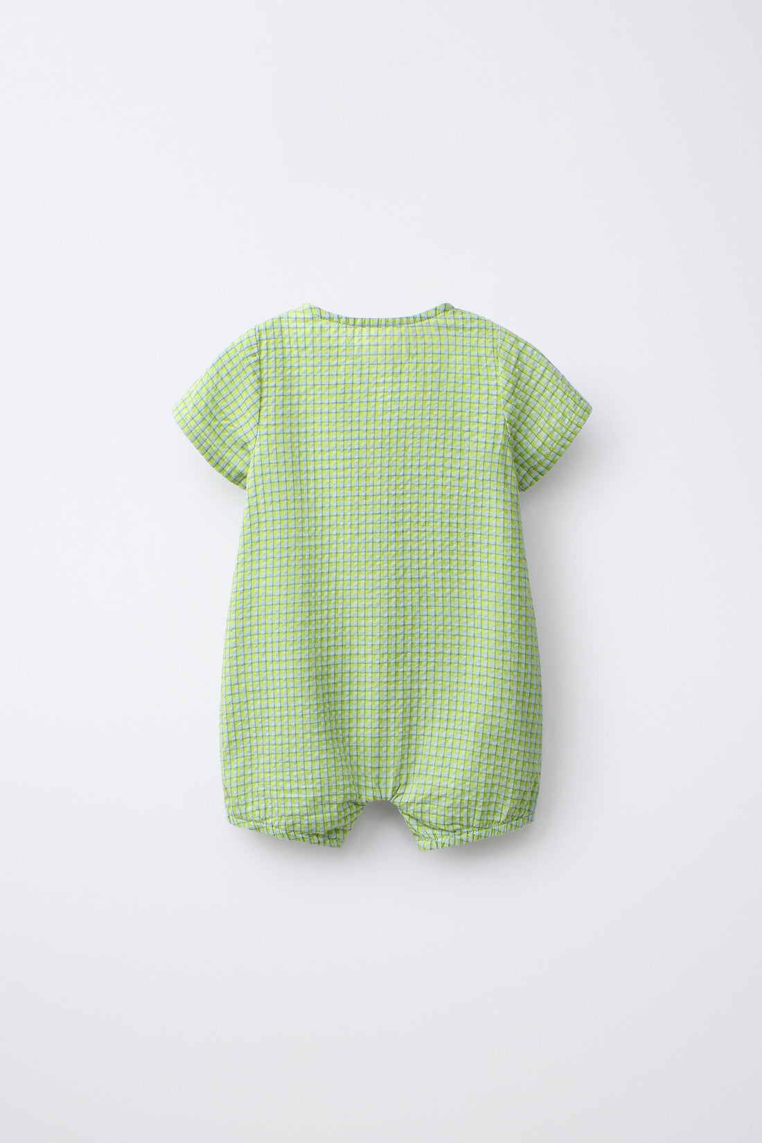 TEXTURED CHECK ROMPER
