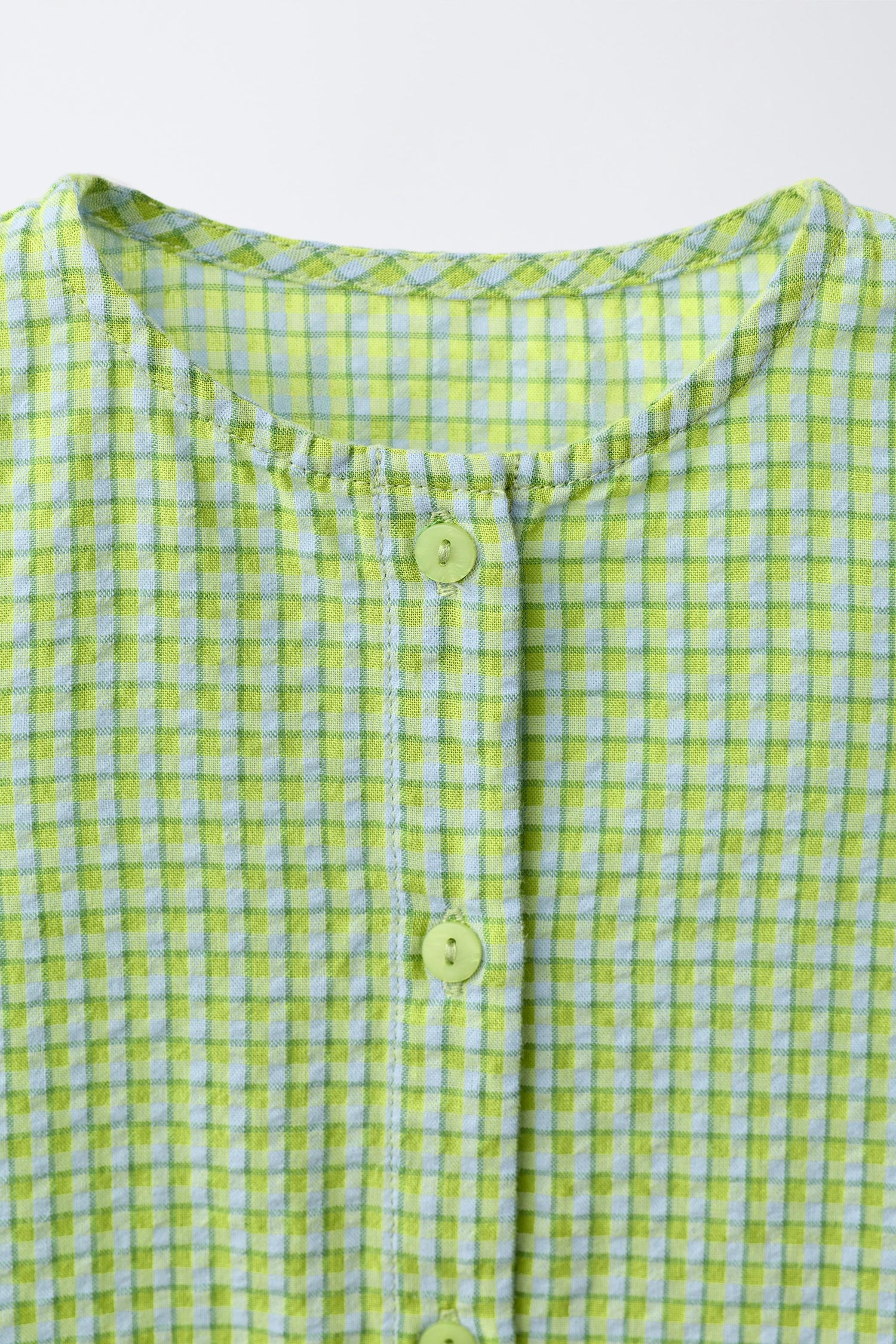 TEXTURED CHECK ROMPER