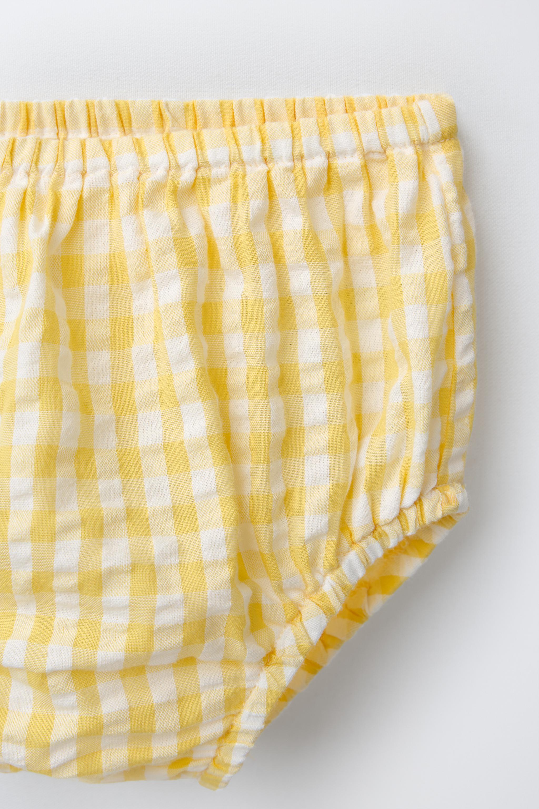 FLORAL GINGHAM DRESS AND KNICKERS