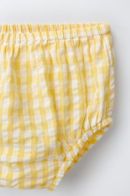 FLORAL GINGHAM DRESS AND KNICKERS