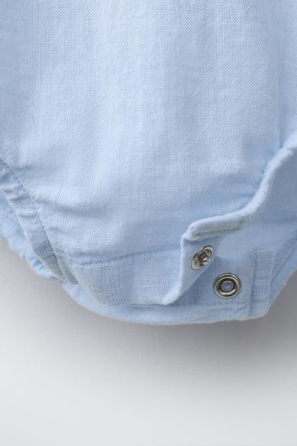 COTTON AND LINEN BODYSUIT