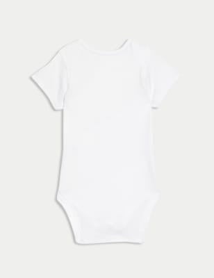 7 Pack Pure Cotton Short Sleeve Bodysuits (5lbs-3 Yrs)
