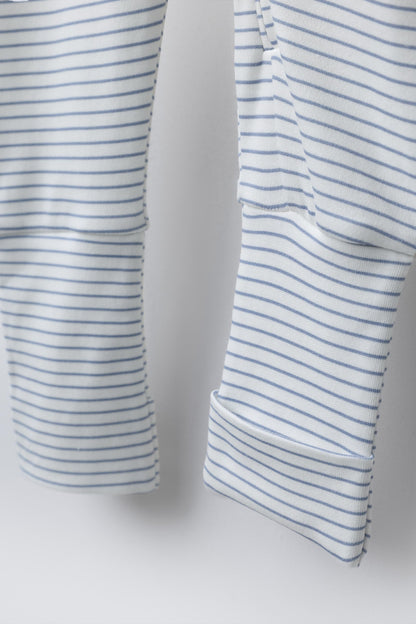 TWO-PACK OF WARM STRIPED AND STAR PRINT SLEEPSUITS WITH CONVERTIBLE FEET