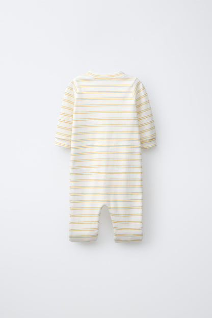 TWO-PACK OF CIRCUS AND STRIPE CONVERTIBLE FOOT SLEEPSUITS