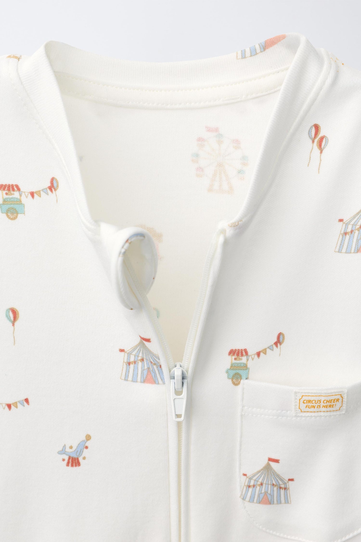TWO-PACK OF CIRCUS AND STRIPE CONVERTIBLE FOOT SLEEPSUITS