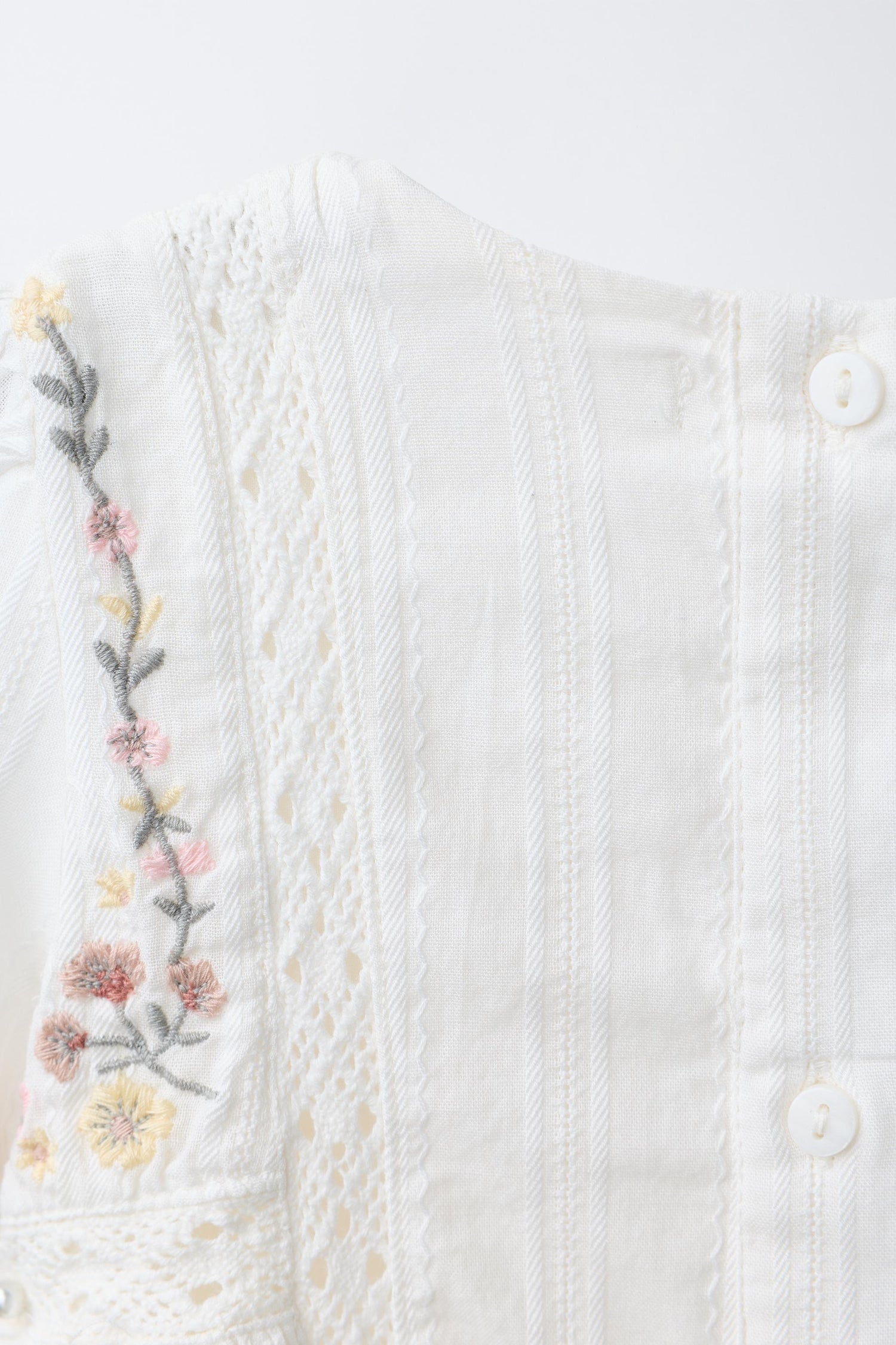 EMBROIDERED FLORAL DRESS AND KNICKERS