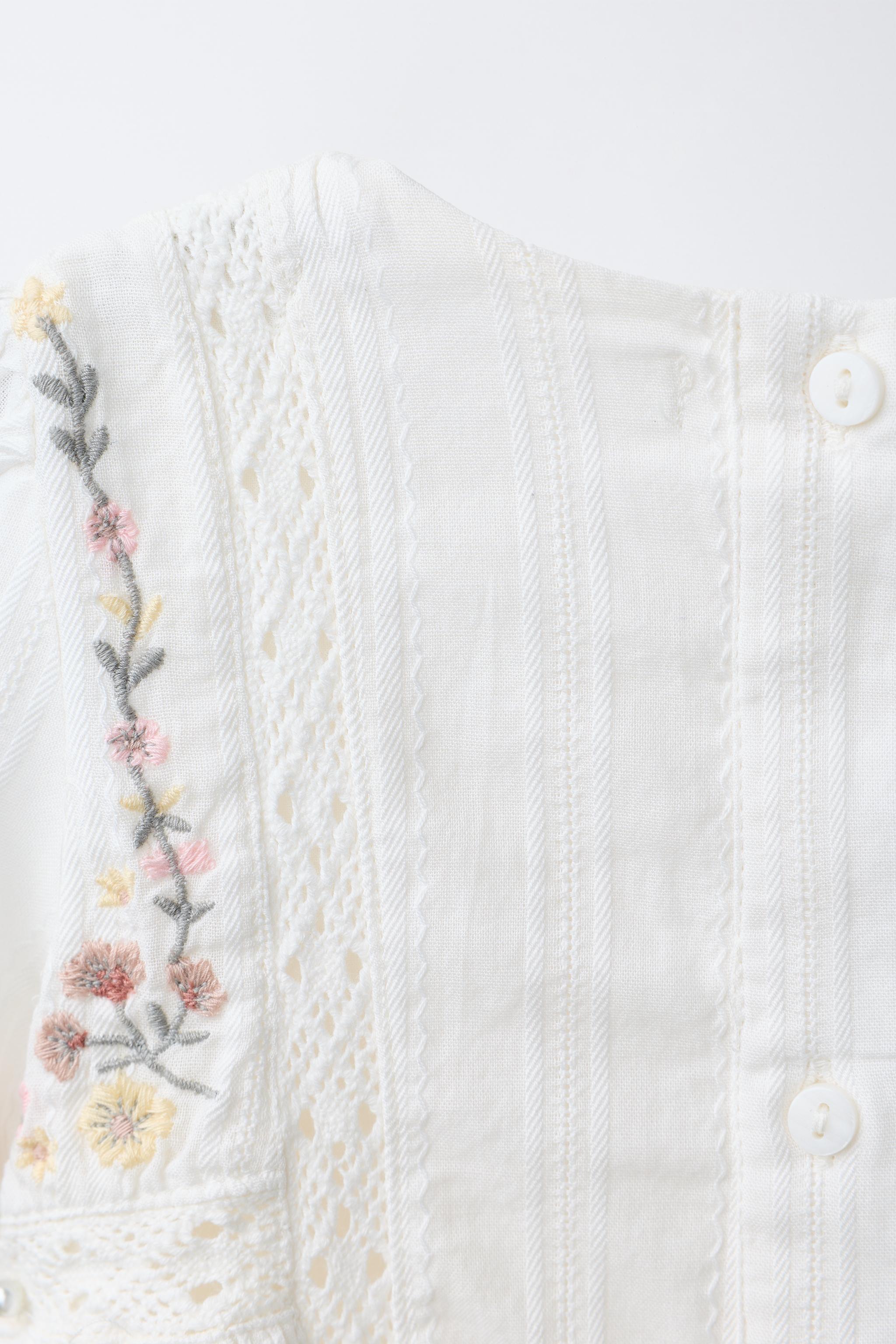 EMBROIDERED FLORAL DRESS AND KNICKERS