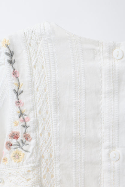 EMBROIDERED FLORAL DRESS AND KNICKERS