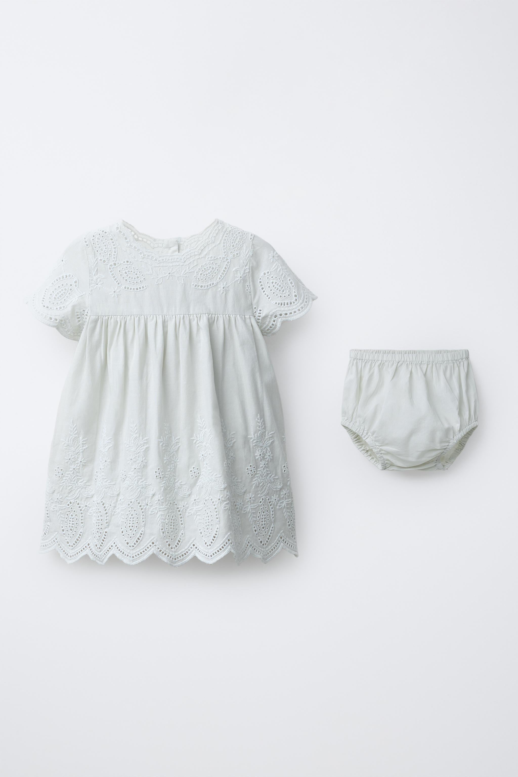 SWISS EMBROIDERED DRESS AND BRIEFS