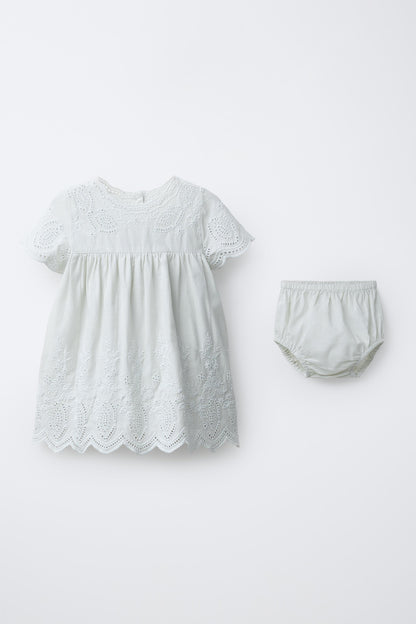 SWISS EMBROIDERED DRESS AND BRIEFS