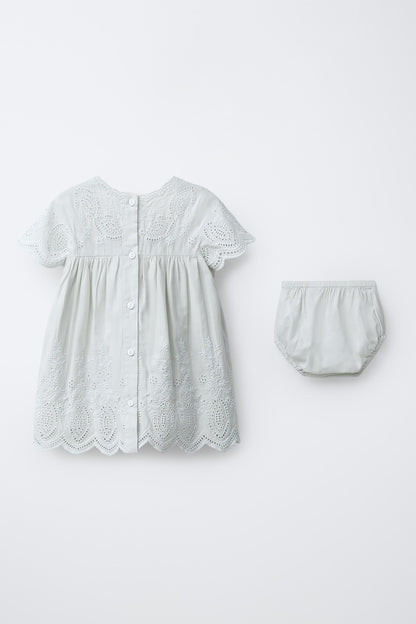 SWISS EMBROIDERED DRESS AND BRIEFS