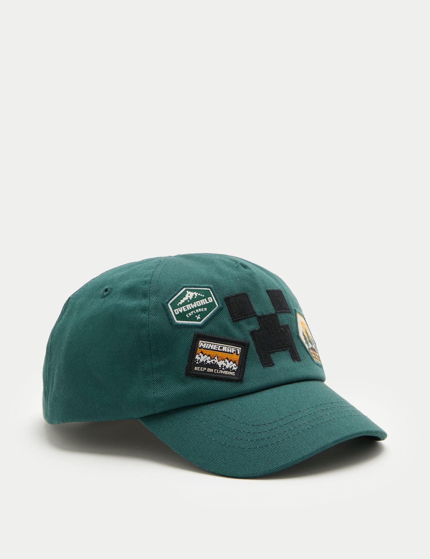 Kids Pure Cotton Minecraft™ Cap (3-13 Years) - GREEN / 6-13Y