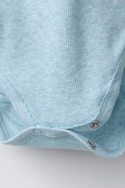 3-PACK OF RIBBED KIMONO COLLAR BODYSUITS