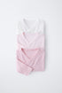 3-PACK RIB KIMONO NECK BODYSUITS - Pink / 0-0 months (50 cm)