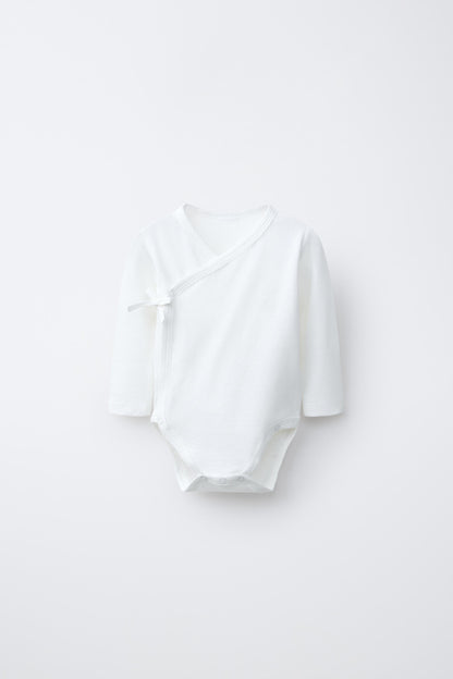 3-PACK RIB KIMONO NECK BODYSUITS