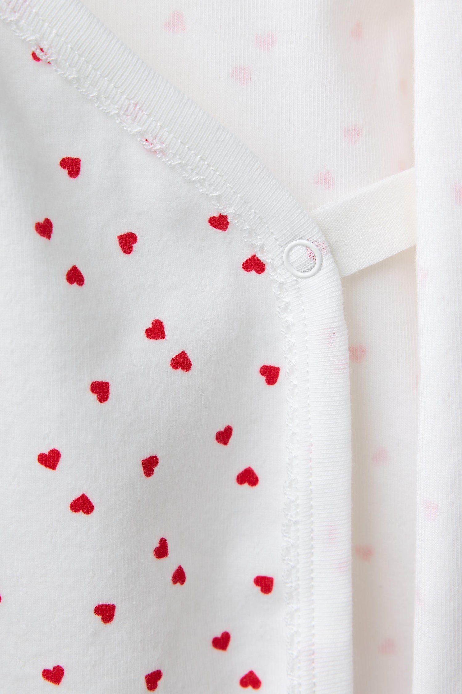 3-PACK OF KIMONO NECK HEART BODYSUITS
