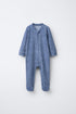 VELOUR STAR PRINT SLEEPSUIT - Blue / 12-18 months (86 cm)
