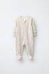 VELOUR FLORAL PRINT SLEEPSUIT - Ecru / 12-18 months (86 cm)