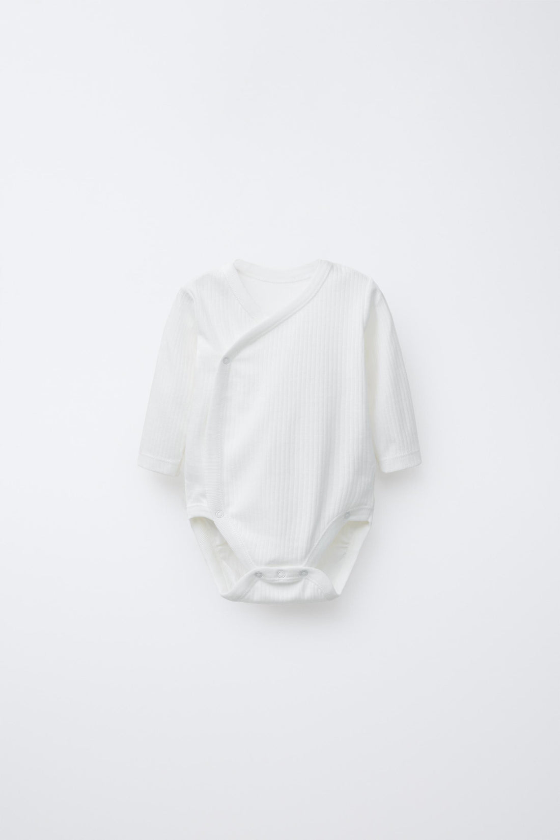 0-6 MONTHS/ THREE-PACK OF KIMONO COLLAR LONG SLEEVE BODYSUITS