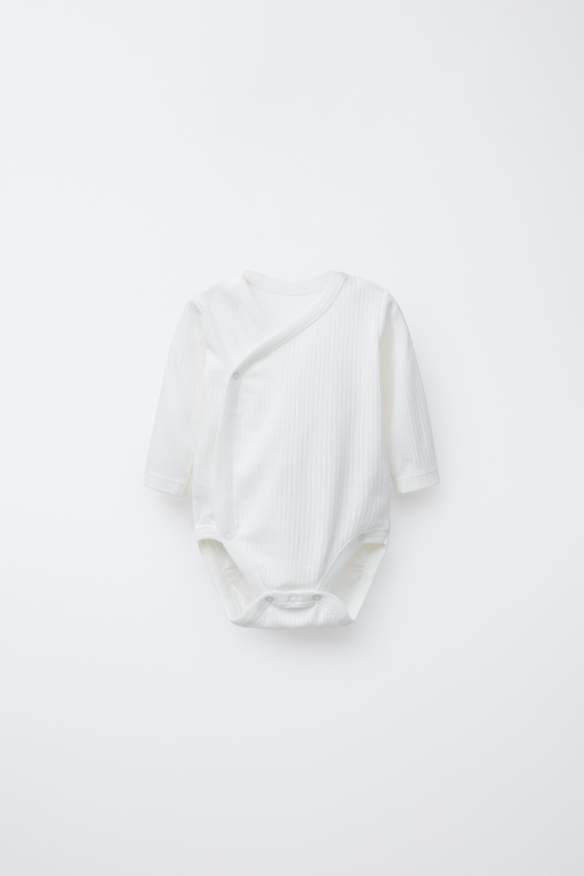 0-6 MONTHS/ THREE-PACK OF KIMONO COLLAR LONG SLEEVE BODYSUITS