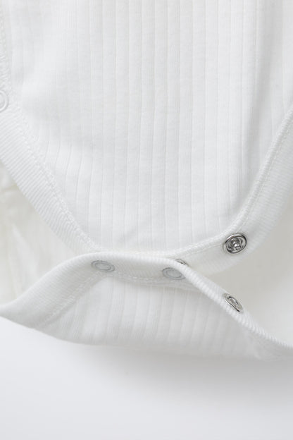 0-6 MONTHS/ THREE-PACK OF KIMONO COLLAR LONG SLEEVE BODYSUITS