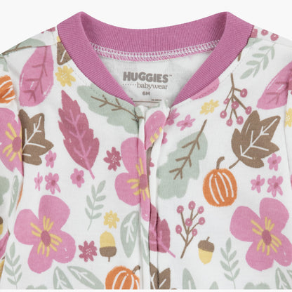 Huggies Floral Printed Long Sleeves Sleepsuit